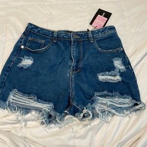 Denim shorts